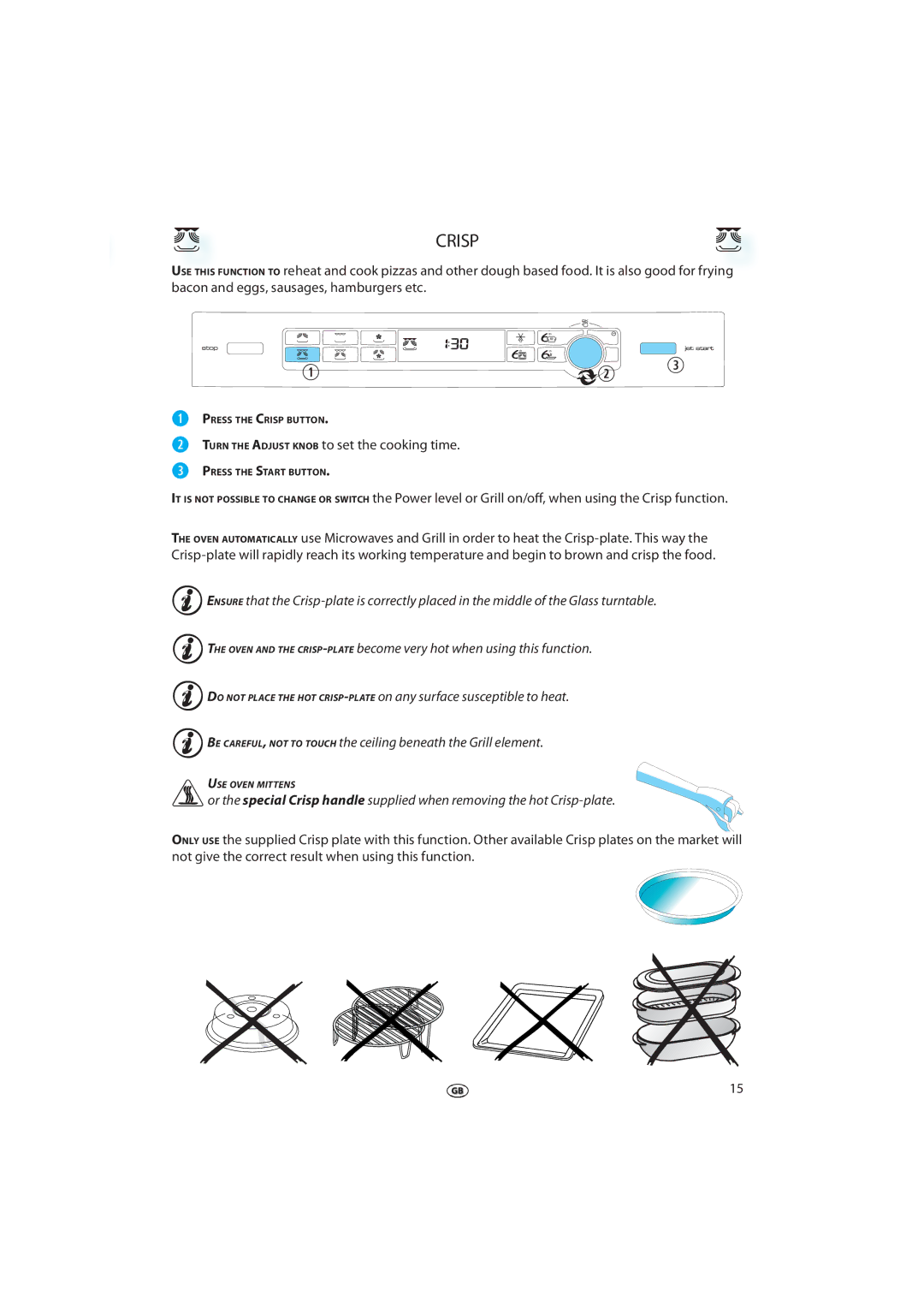 Whirlpool JT 369 manual Crisp 