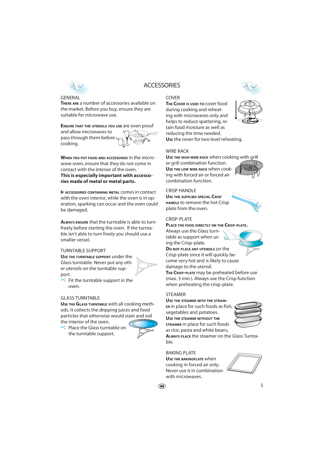 Whirlpool JT 369 manual Accessories 