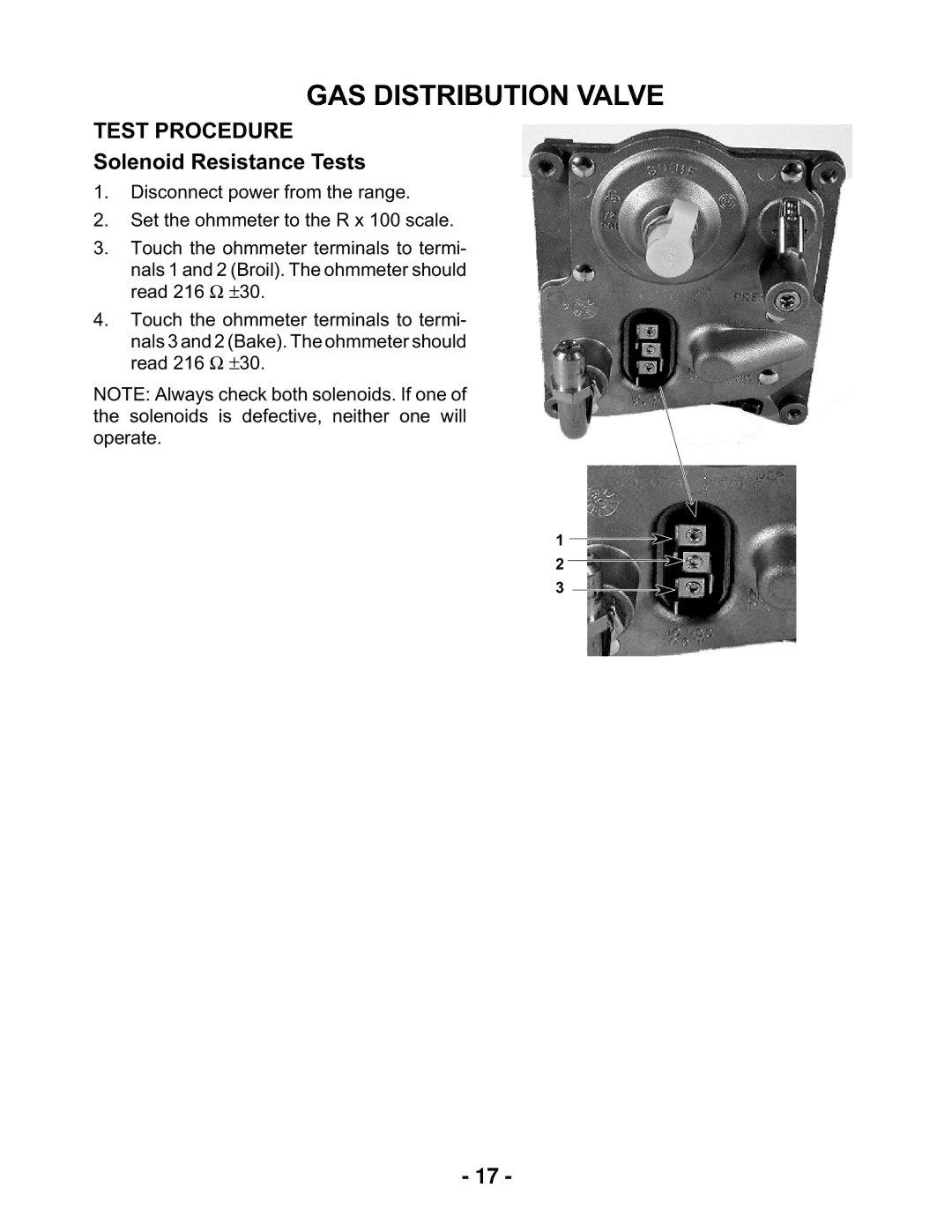 Whirlpool KR-28 manual Solenoid Resistance Tests 