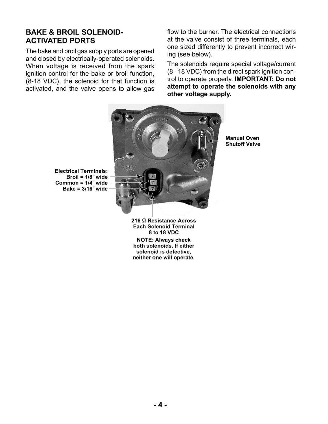 Whirlpool KR-28 manual Bake & Broil SOLENOID- Activated Ports 