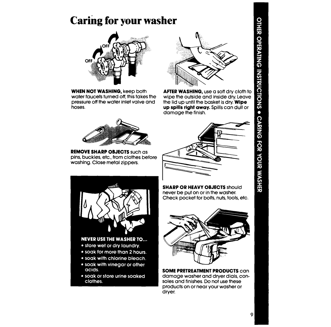 Whirlpool LA34ooxs manual Carikg for your washer 