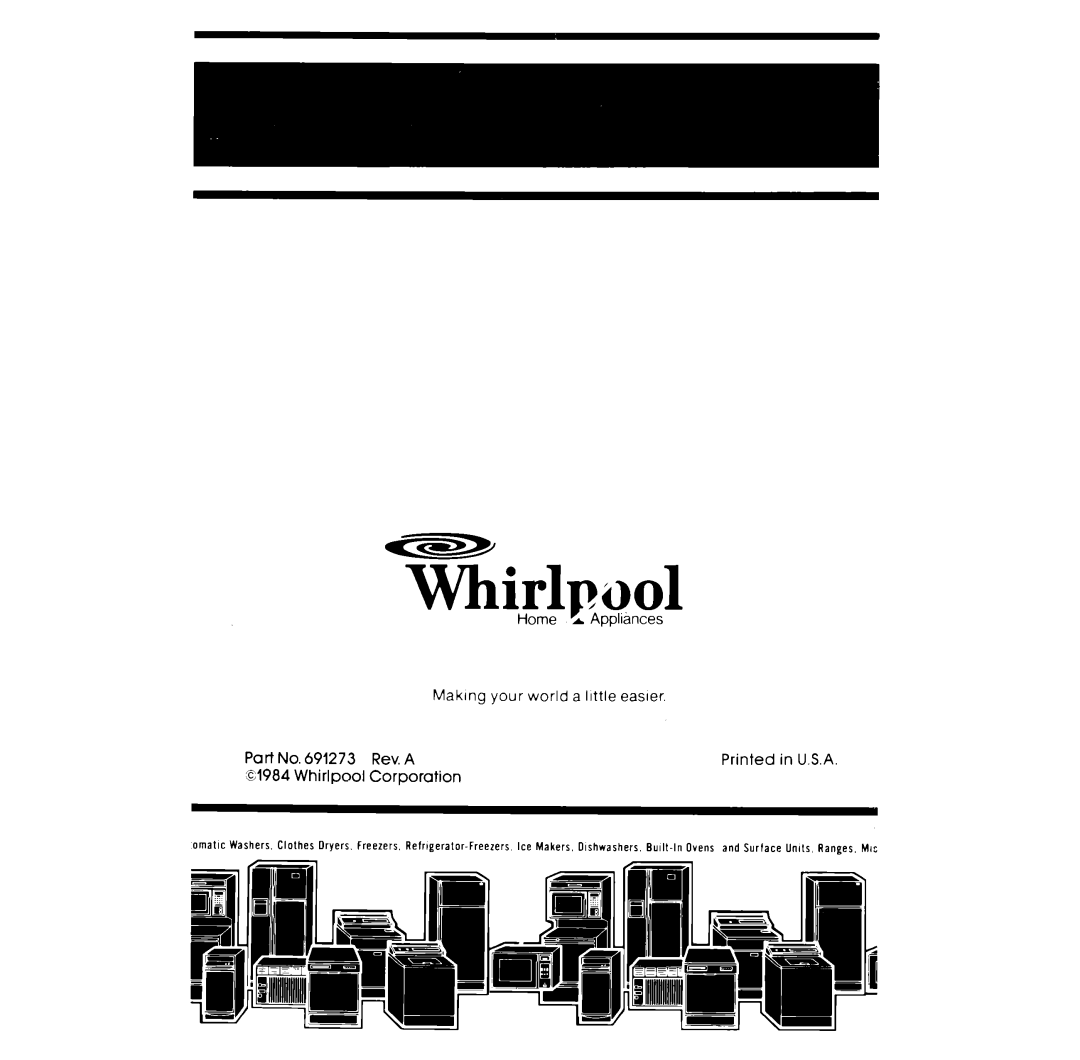 Whirlpool LE3000XM manual Whirlpool 