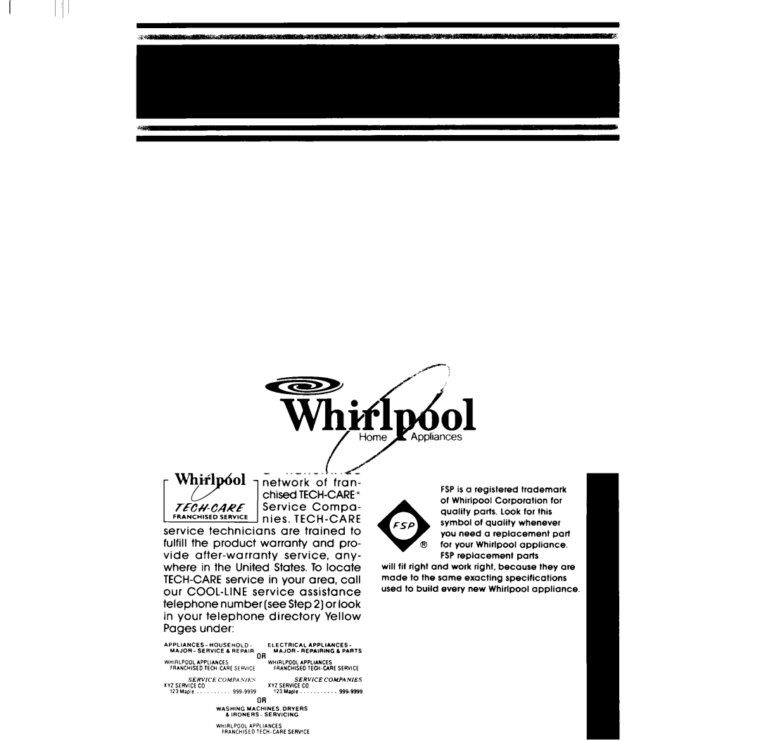 Whirlpool LE3005XP manual Making your world a little easier Whirlpool Corporation 