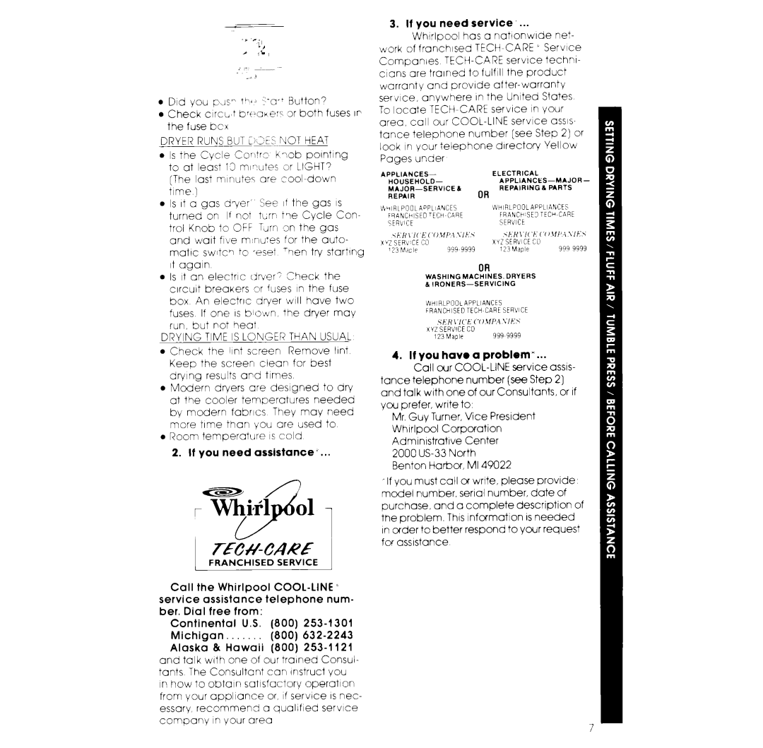 Whirlpool LE5530XK warranty TEtGwheE 