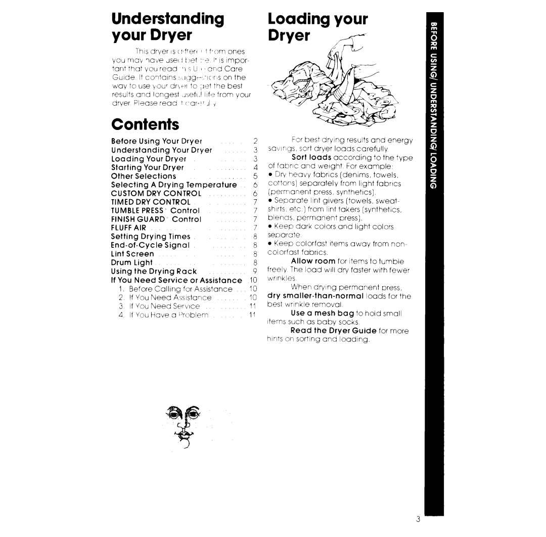 Whirlpool LG9801XK warranty Understanding loading your Your Dryer, Contents 