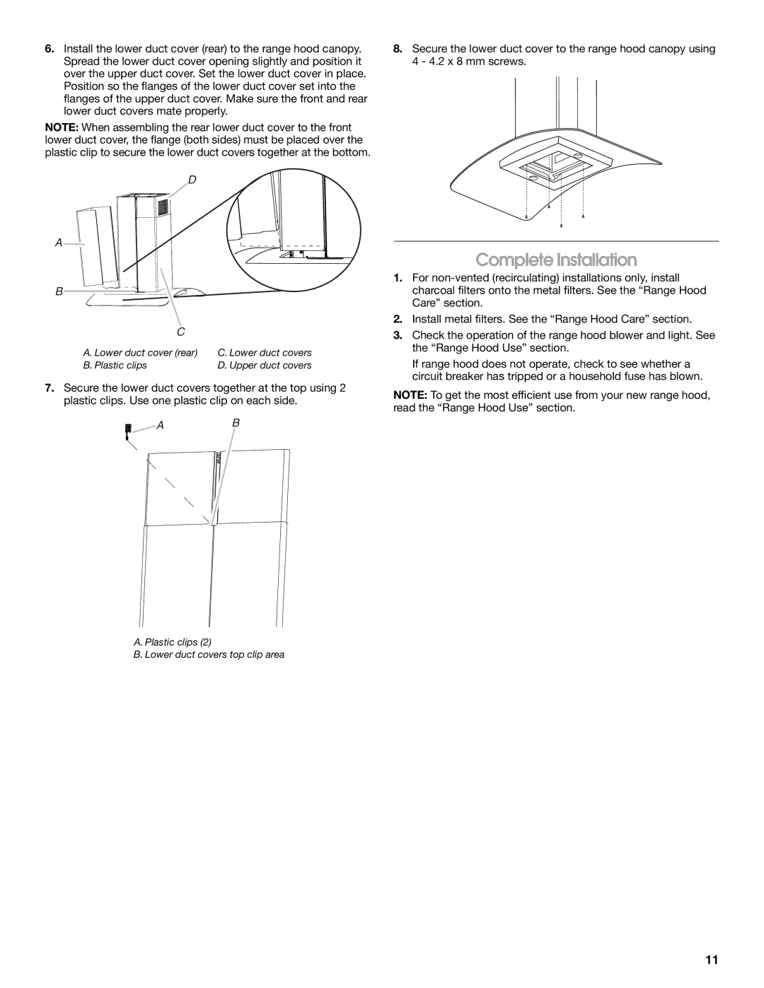 Whirlpool LI31HC/W10526058F installation instructions Complete Installation 