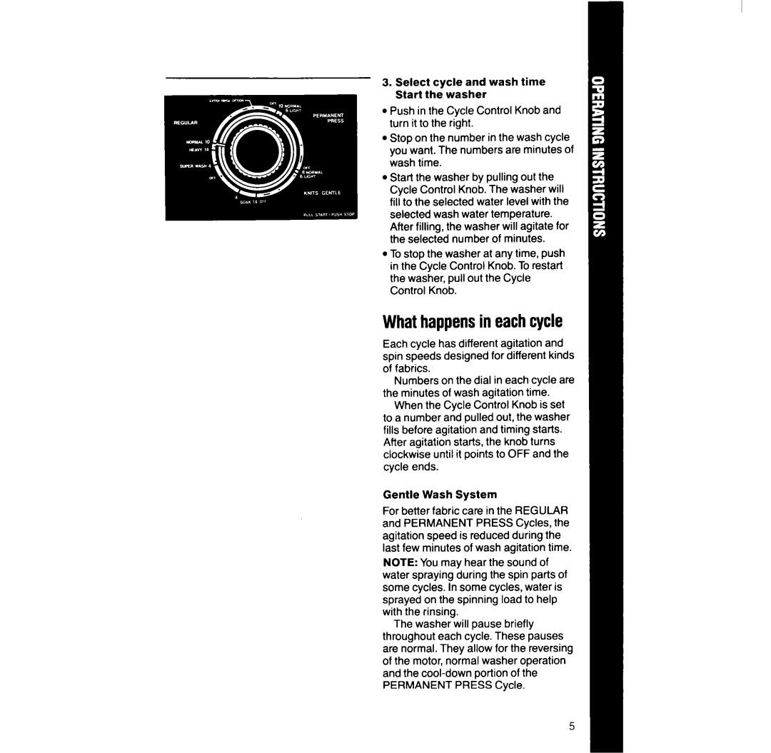 Whirlpool L/MooxT manual Whathappensin eachcycle 