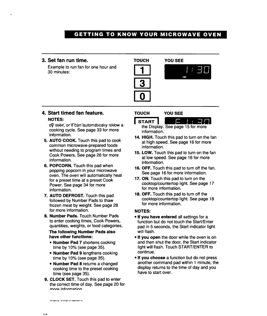 Whirlpool lREB/Q warranty Using the cooktop/countertop, Light 