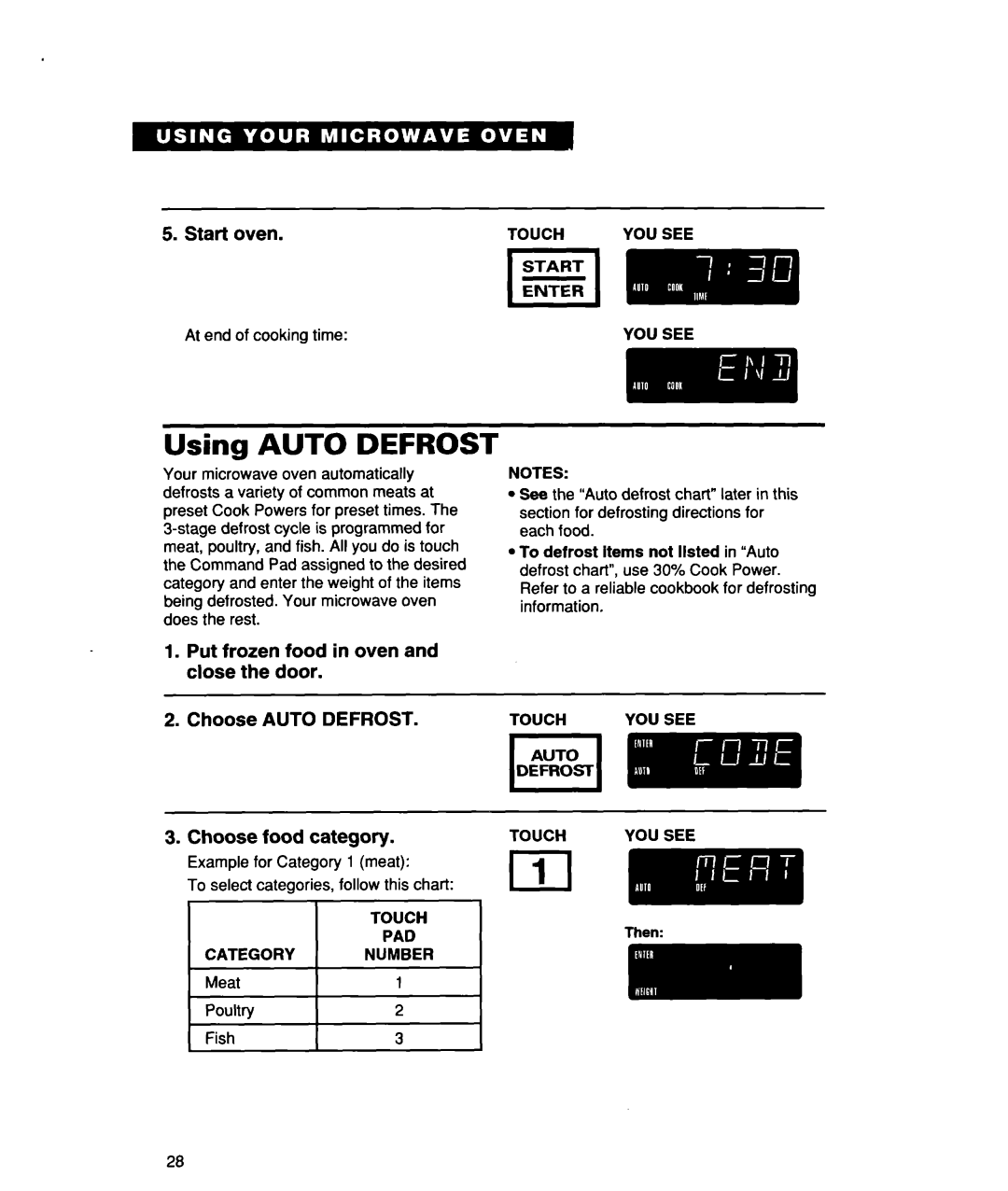 Whirlpool lREB/Q warranty Using Auto Defrost, Mlm 