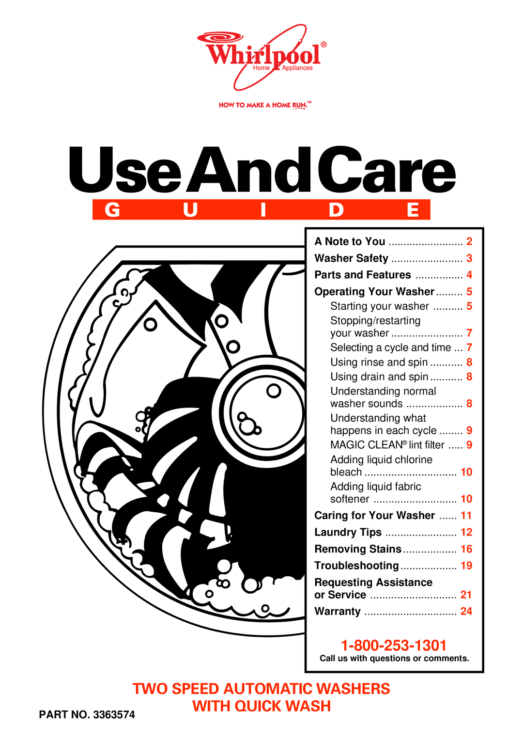 Whirlpool LXR9245EQ0 warranty UseAndCare 