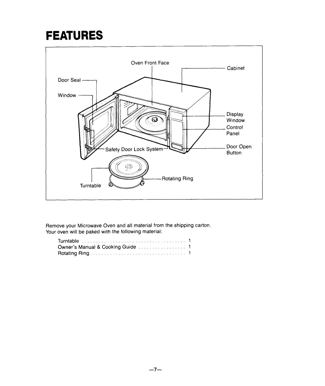 Whirlpool M-ME 08XW warranty Features 