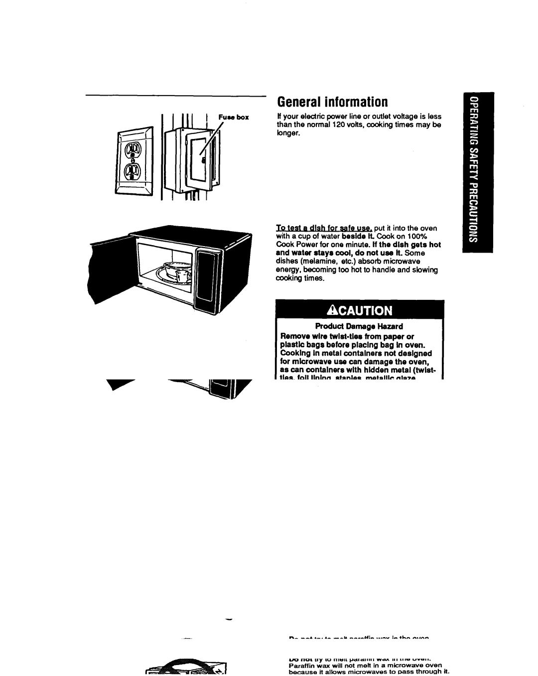 Whirlpool MB7120XY manual General information, 100%, Or trlm 