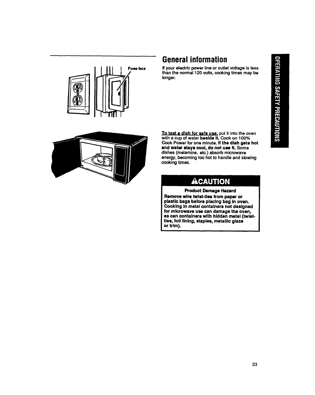 Whirlpool MB7120XY manual General information 