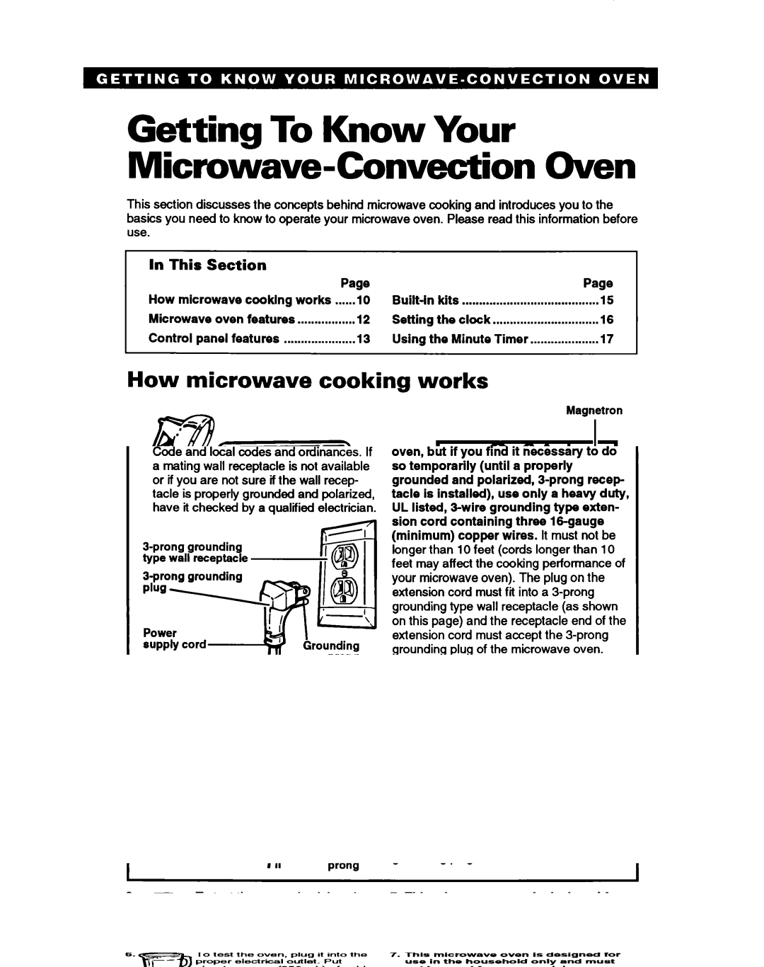 Whirlpool MC8130XA Getting To Know Your Microwave-Convection Oven, How microwave cooking works, This Section, Oven cavity 