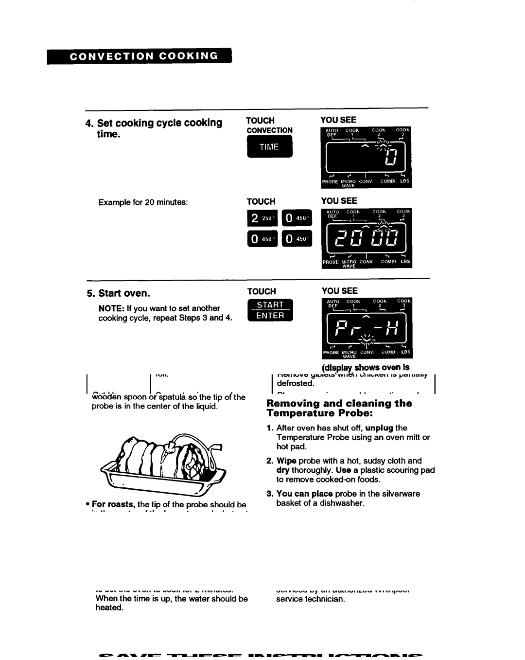 Whirlpool MC8130XA warranty Display shows oven Is preheating 