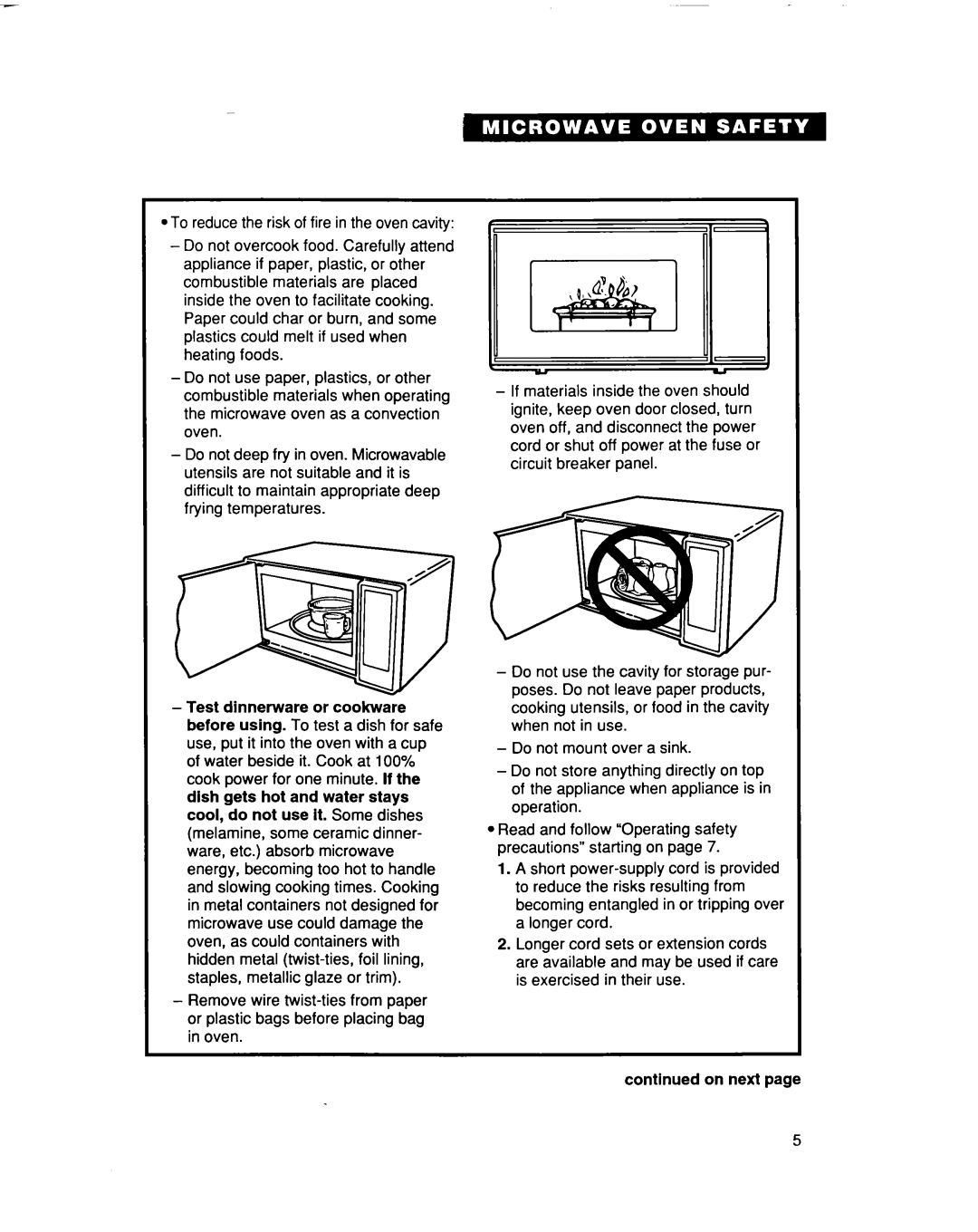 Whirlpool MC8131XE installation instructions 