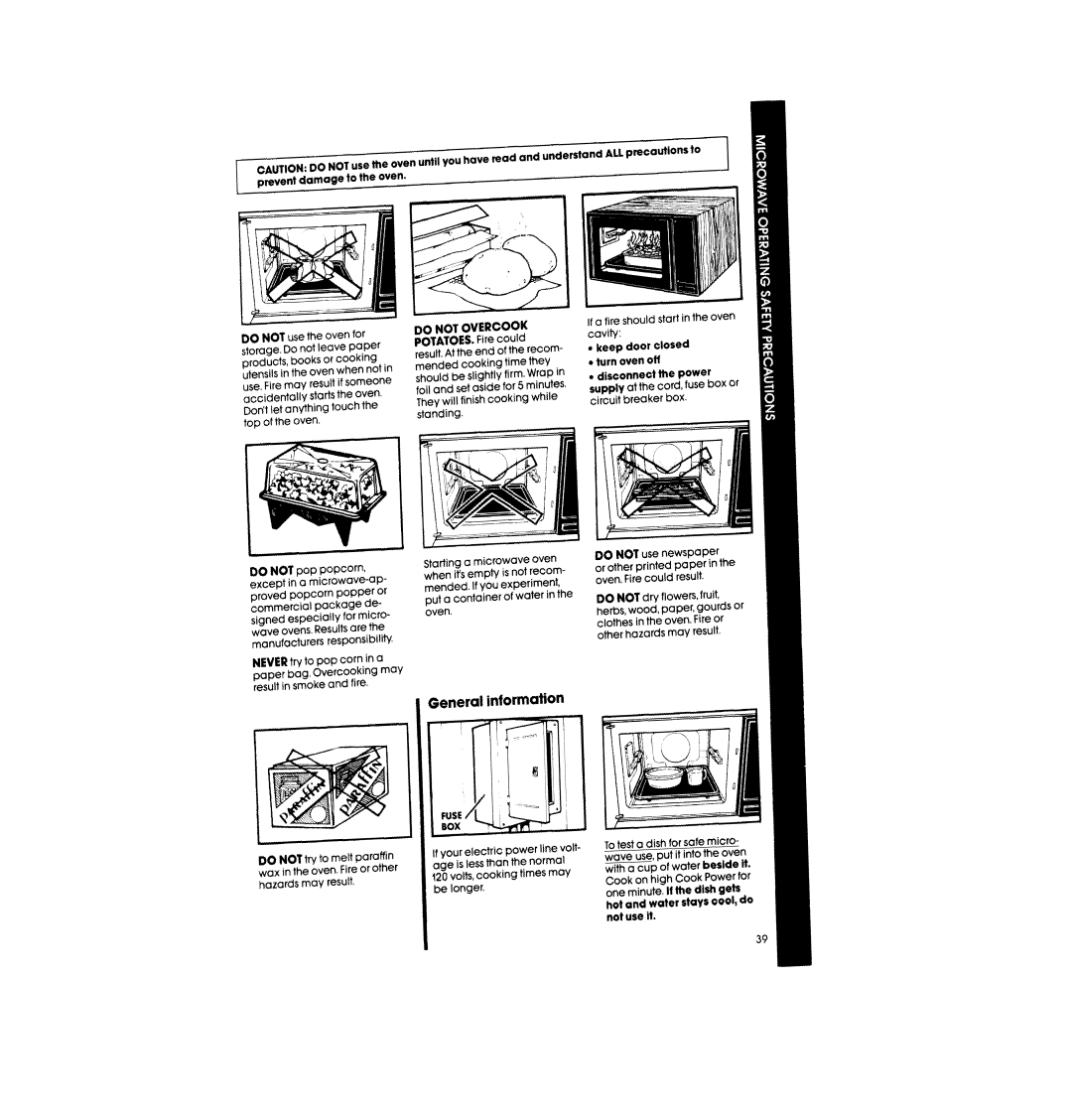 Whirlpool MC8990XT, MC8991XT manual General information, Fusei BOX 