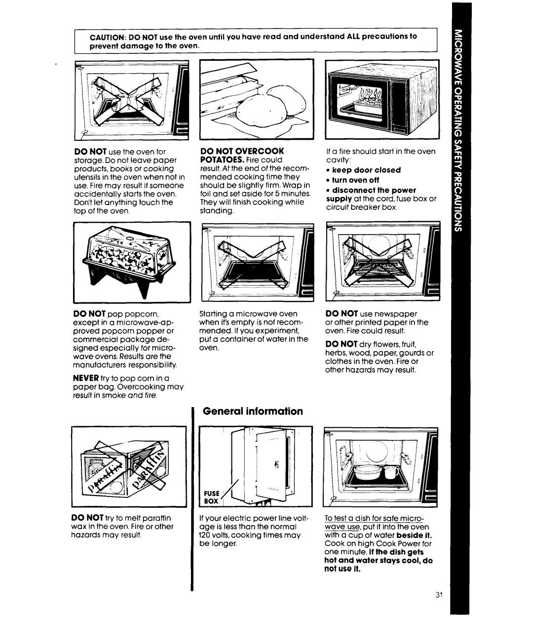 Whirlpool MCB790XT manual General information 