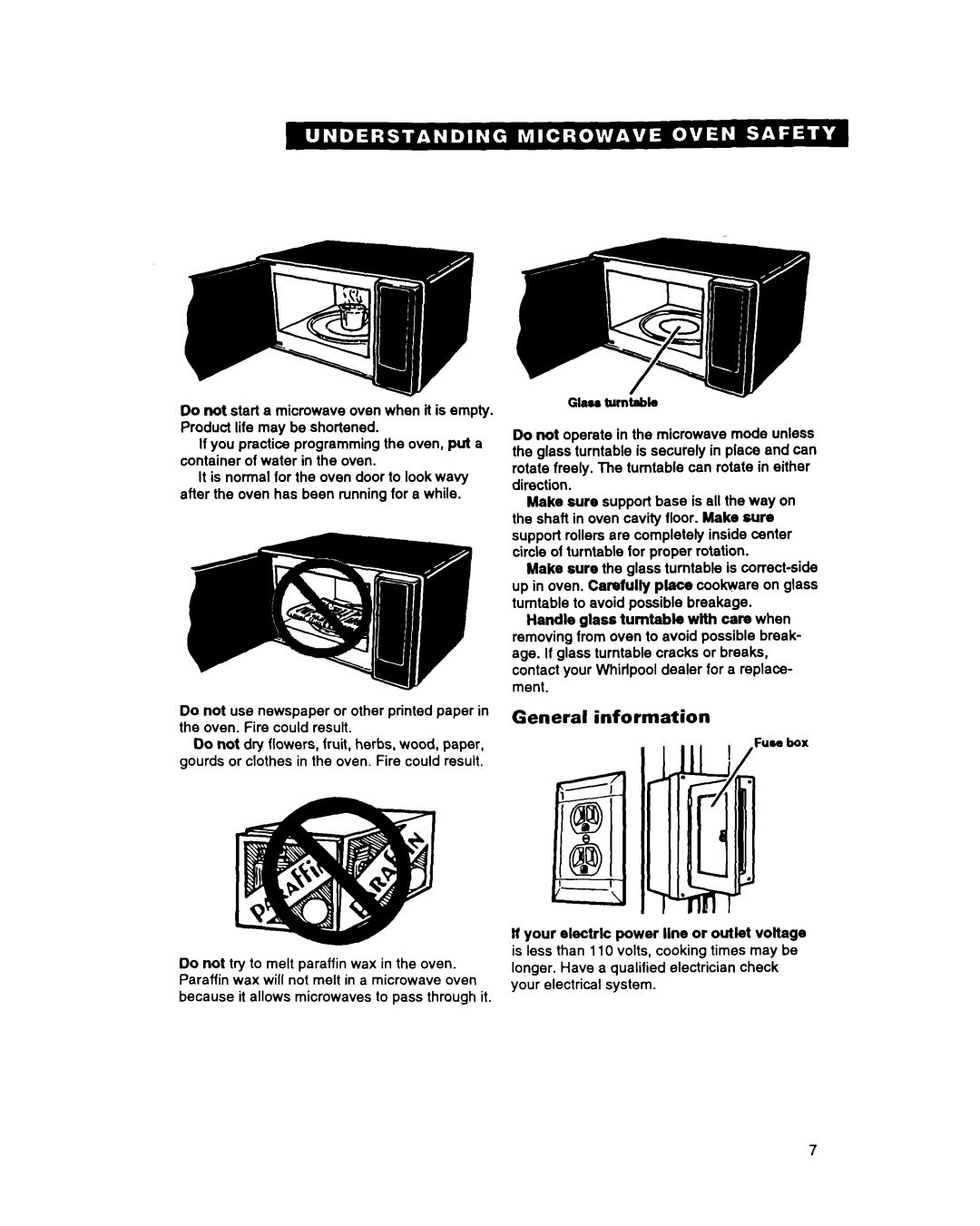 Whirlpool MG3090XAQ, MG207OXAQ, MG207OXAB, MG3090XAB General information, Li your electrk power line or outlet voltage 