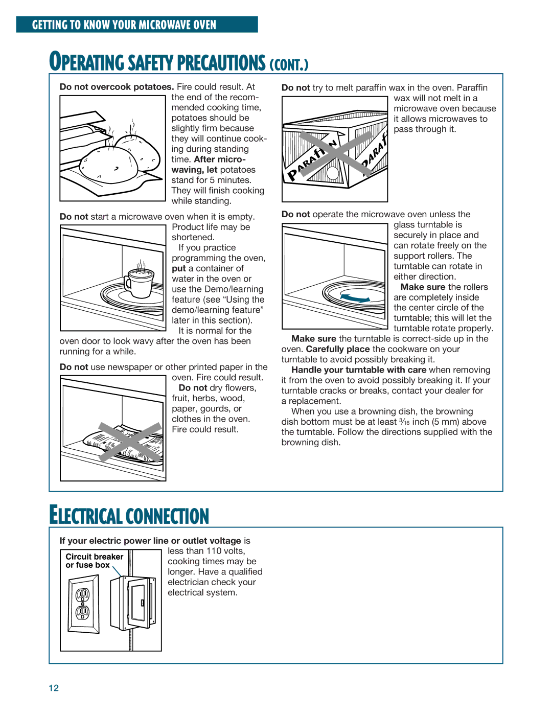 Whirlpool YMH6140XF installation instructions Electrical Connection, If your electric power line or outlet voltage is 