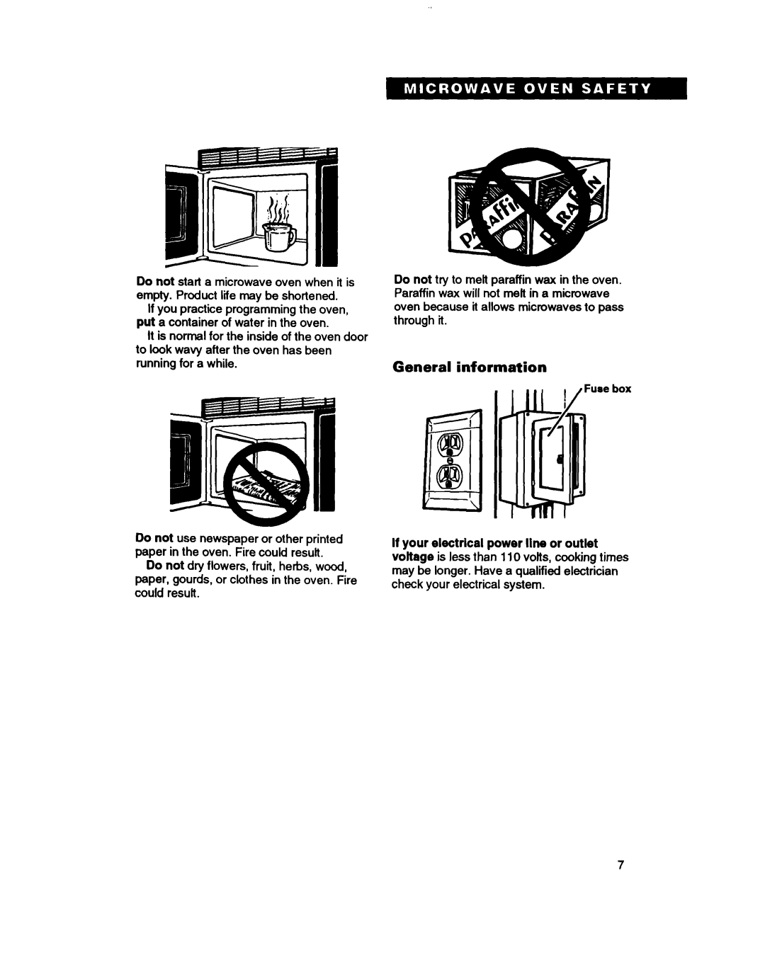 Whirlpool MH61lqXB warranty General information 