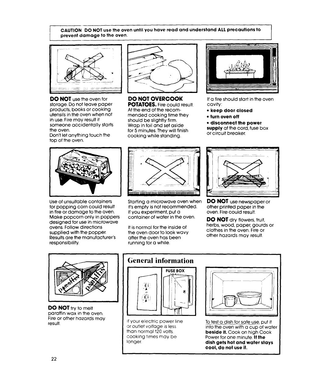 Whirlpool MH6600XM manual General information 