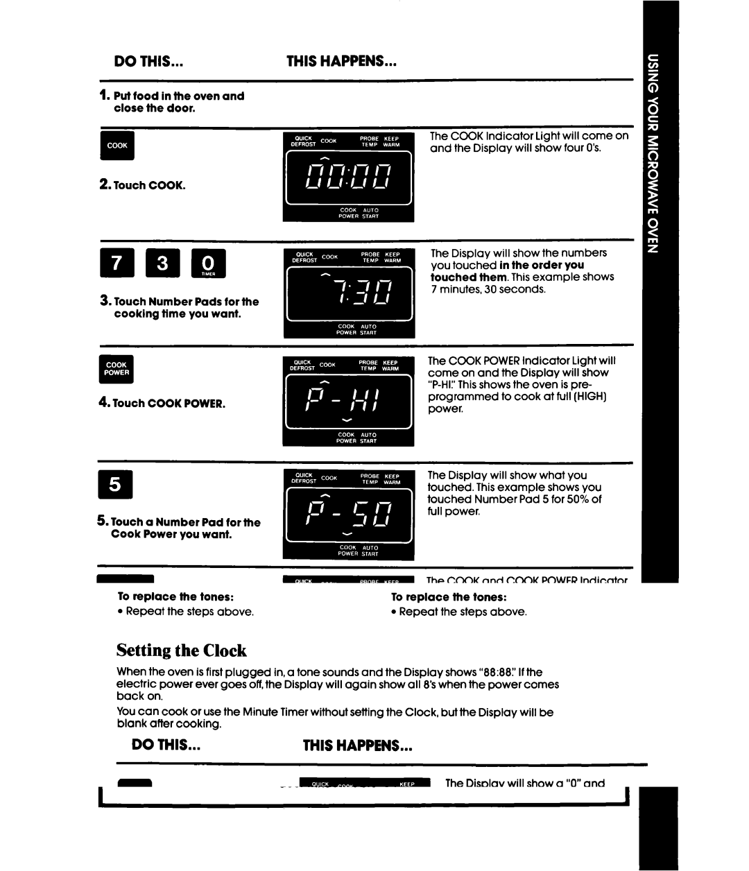 Whirlpool MH6600XW, MH6600XV manual CDUllk dl3Wl-l, Put food in the oven and close the door 