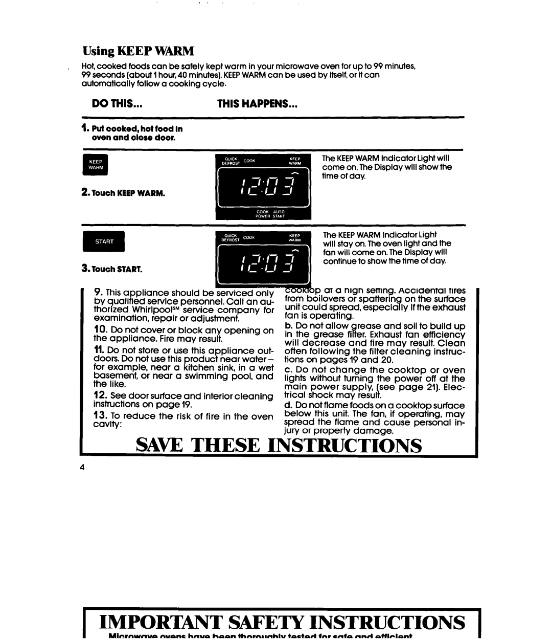 Whirlpool MH66OOXXO, MH6600XWl manual Using Keep Warm, To Automatically Follow Another Cycle 