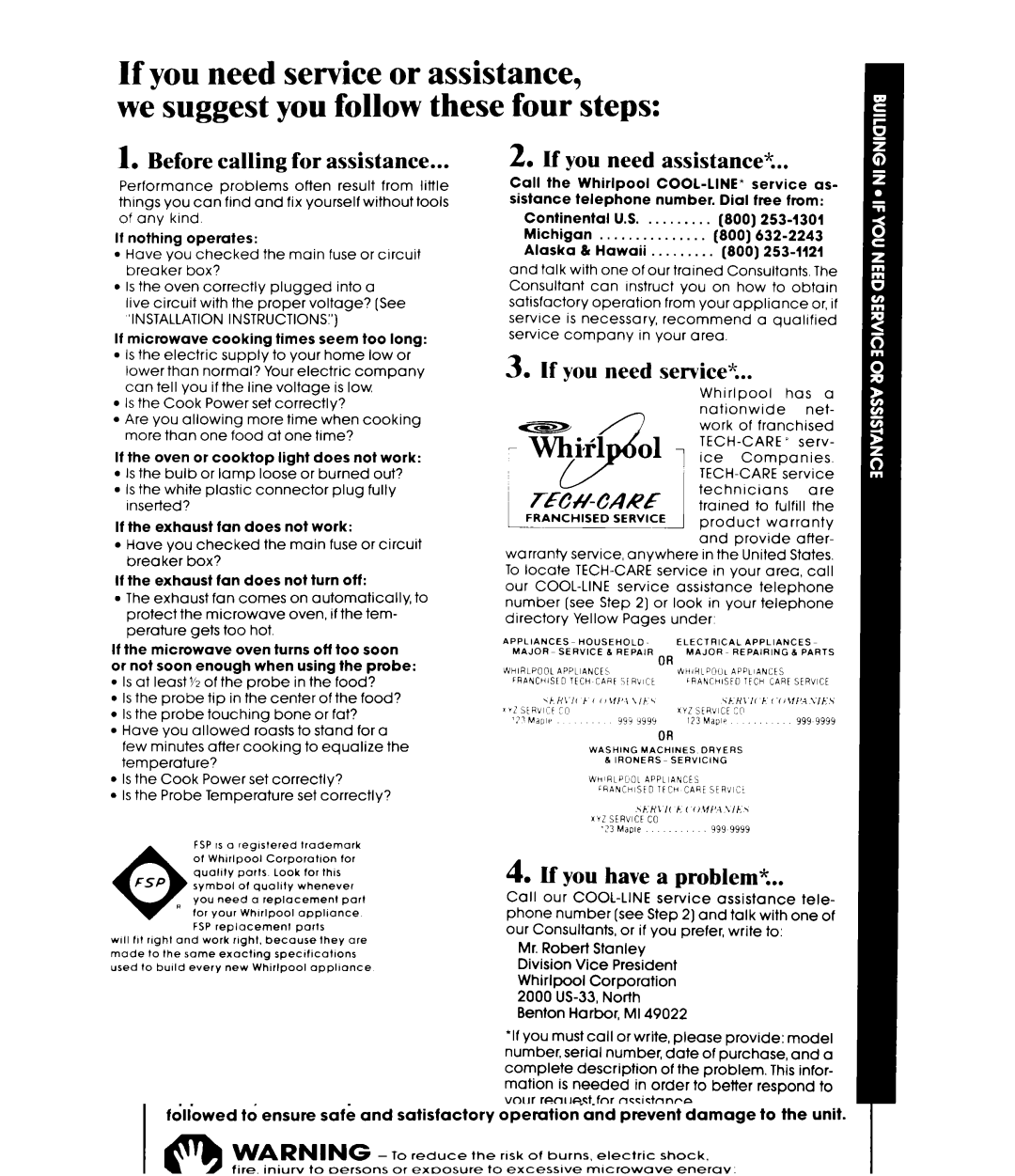 Whirlpool MH6700XM Before calling for assistance, If you need assistance?, If you need service?, If you have a problem? 