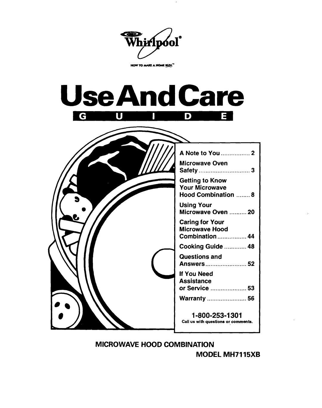 Whirlpool MH7115XB warranty UseAndCare 