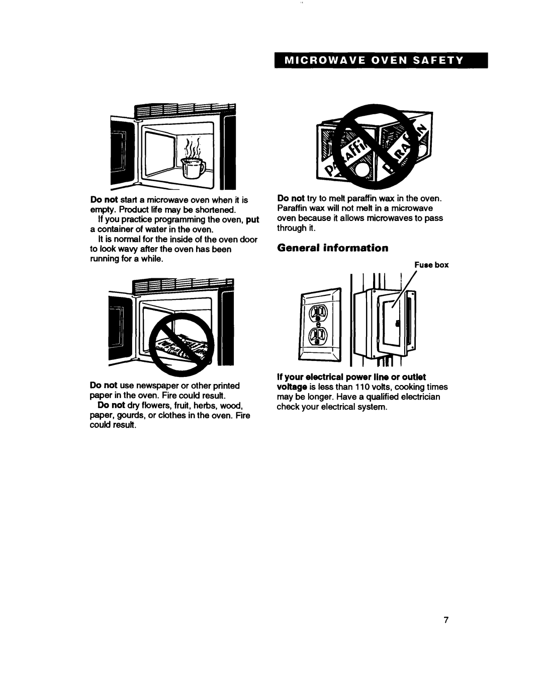 Whirlpool MH7115XB warranty General information 