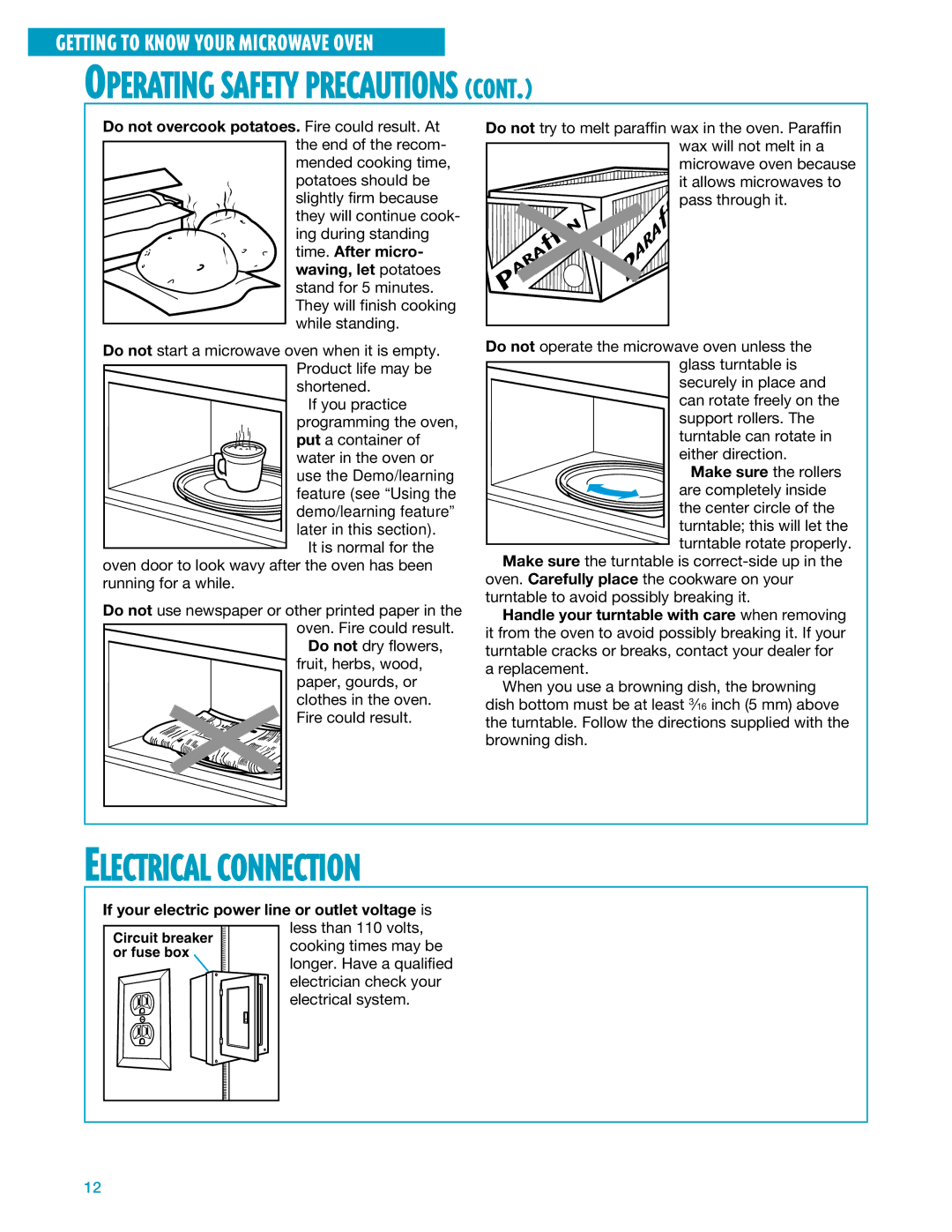 Whirlpool YMH7140XF installation instructions Electrical Connection, If your electric power line or outlet voltage is 