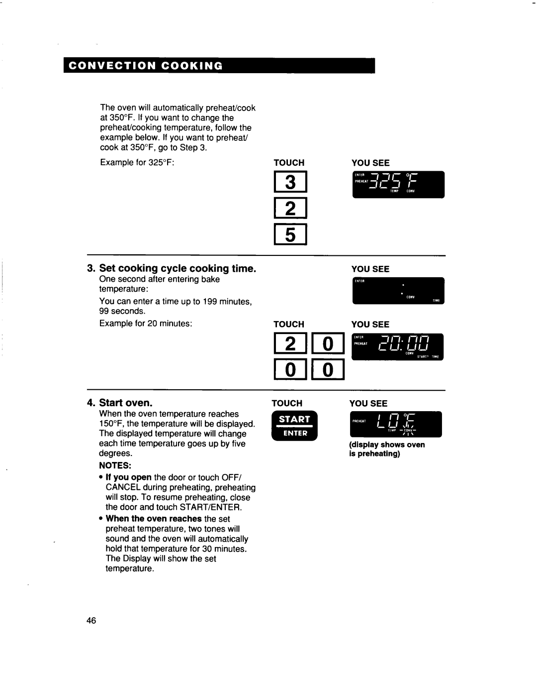 Whirlpool MH9115XB warranty Set cooking, Cooking Time 