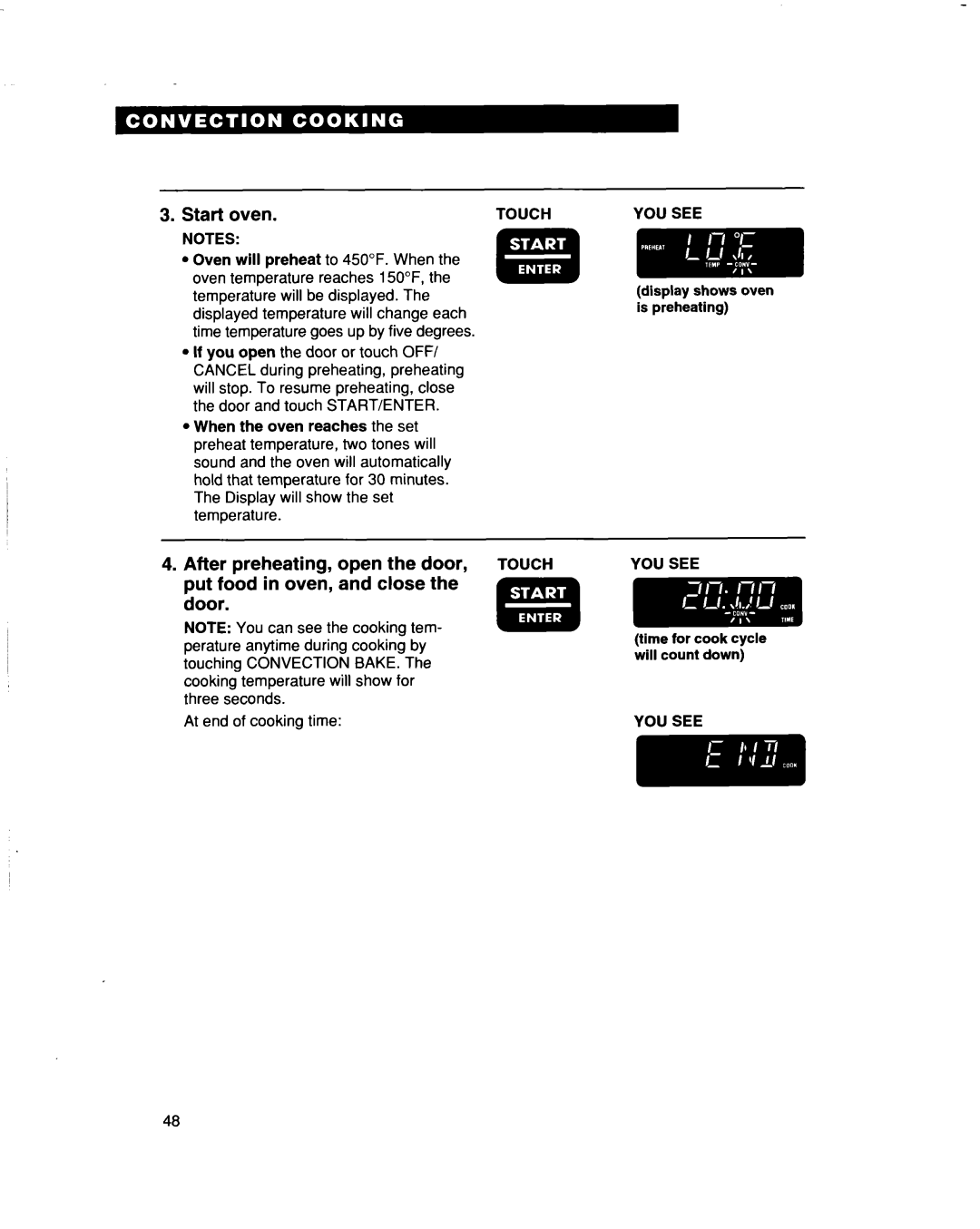 Whirlpool MH9115XB warranty Display shows oven is preheating 