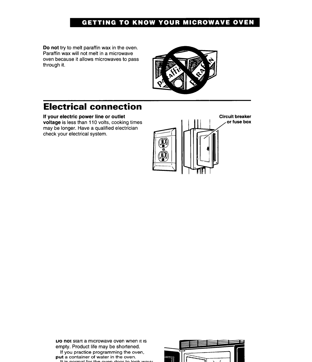 Whirlpool GH9115XE, MH9115XE warranty Electrical connection 