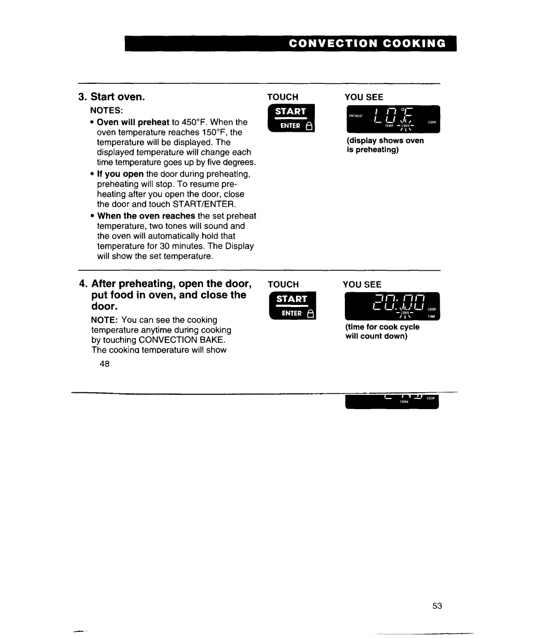 Whirlpool GH9115XE, MH9115XE warranty Display shows oven 