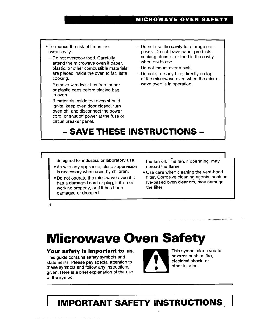 Whirlpool Q, MHE11REB warranty Precautionstoavoid 