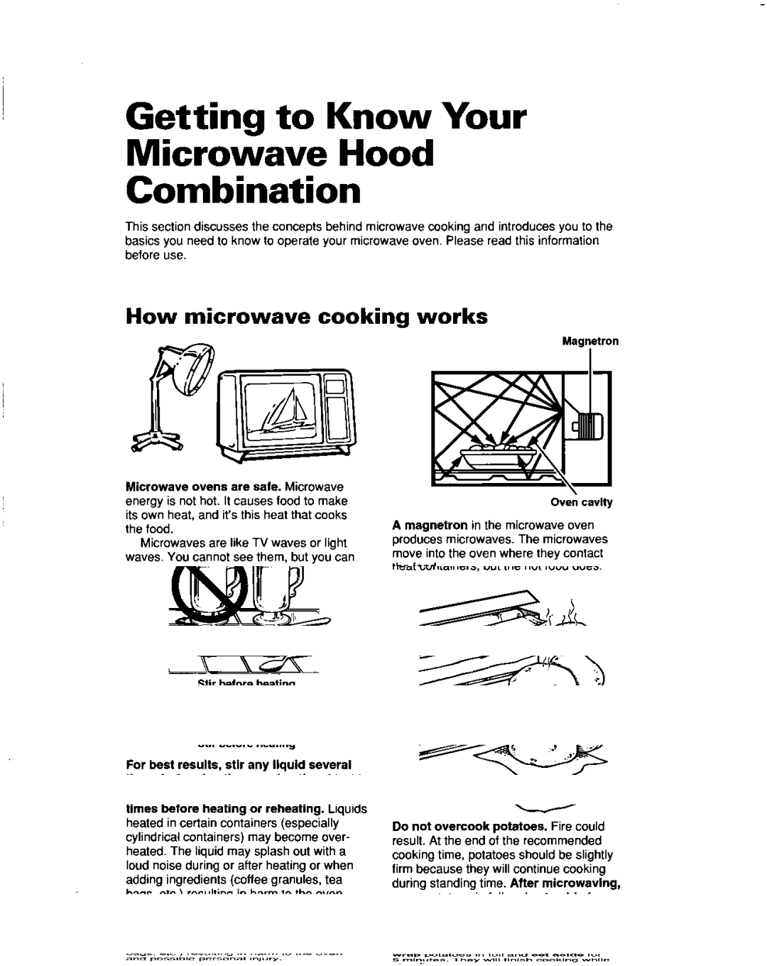 Whirlpool MHEI IRD Getting to Know Your Microwave Hood Combination, How microwave cooking works, Magnetron, Oven cavity 