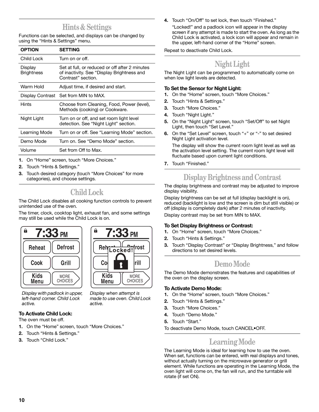 Whirlpool Micro oven manual 733 PM 