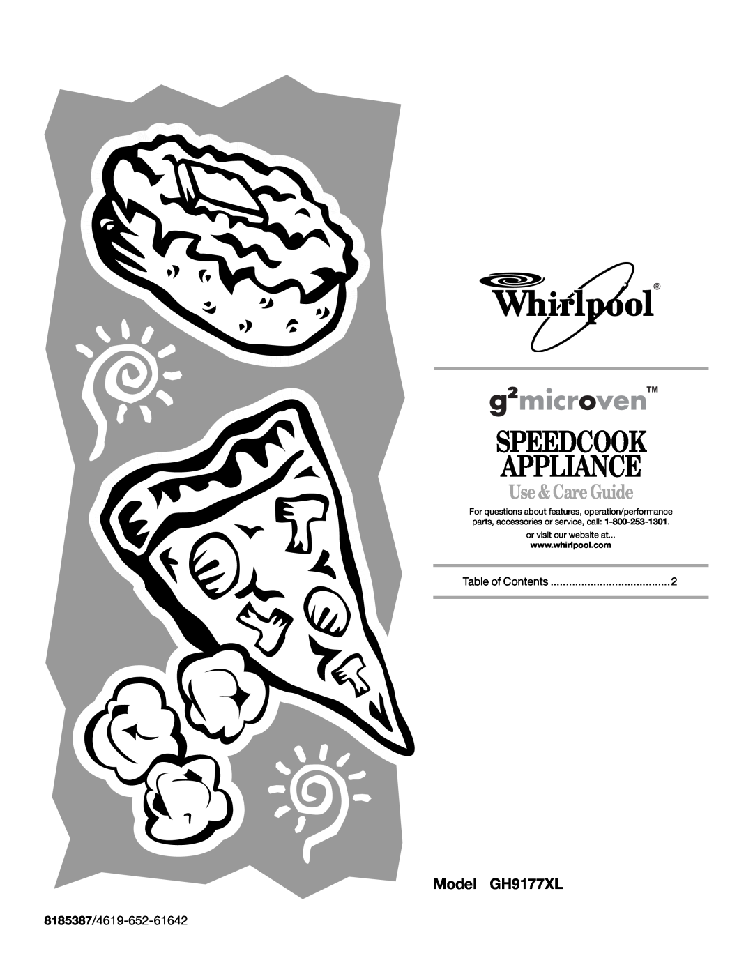 Whirlpool Micro oven manual Speedcook Appliance, Use & Care Guide, Model GH9177XL, 8185387/4619-652-61642 