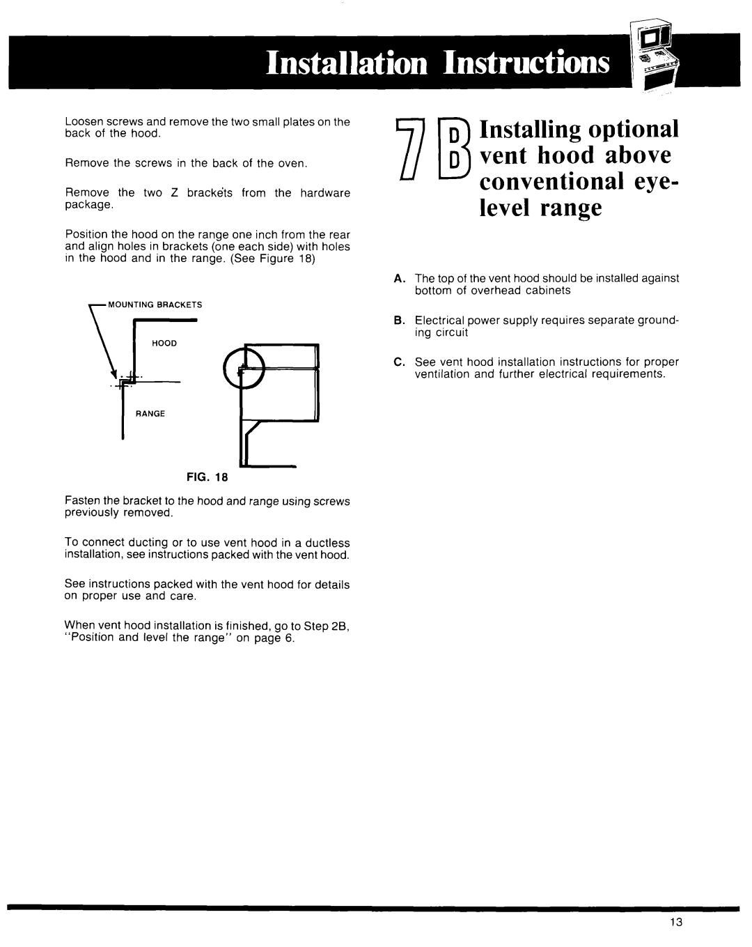 Whirlpool Microwave Oven manual DInstallingoptio 