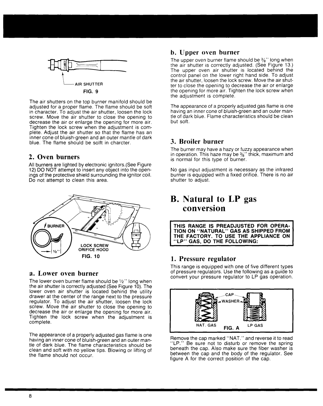 Whirlpool Microwave Oven manual Natural to LP gas conversion 