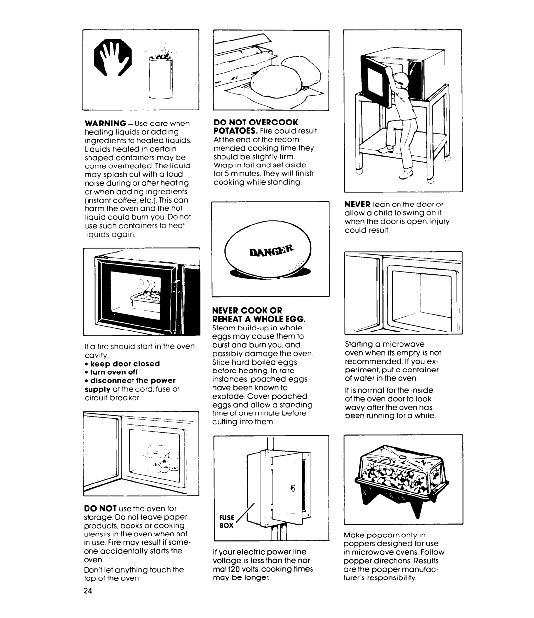 Whirlpool MIcrowave Ovens manual Never Cook or Reheat a Whole EGG 