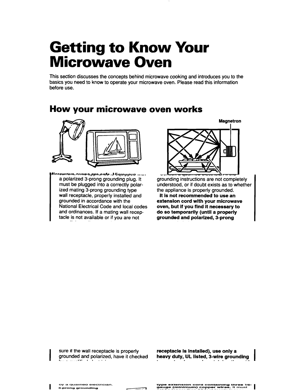 Whirlpool MT7076XD, Ml7078XD installation instructions Getting to Know Your Microwave Oven, How your microwave oven works 