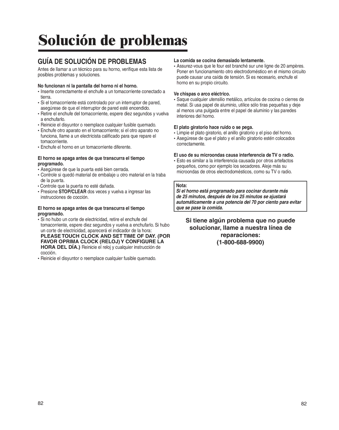 Whirlpool MMV4205BA important safety instructions Solución de problemas, Guía DE Solución DE Problemas 