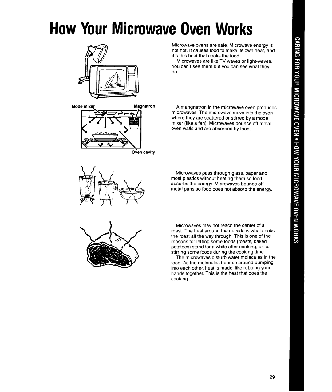 Whirlpool MS1451XWI, MS1650XW manual How Your Microwave OvenWorks, Where they are scattered or stirred by a mode 