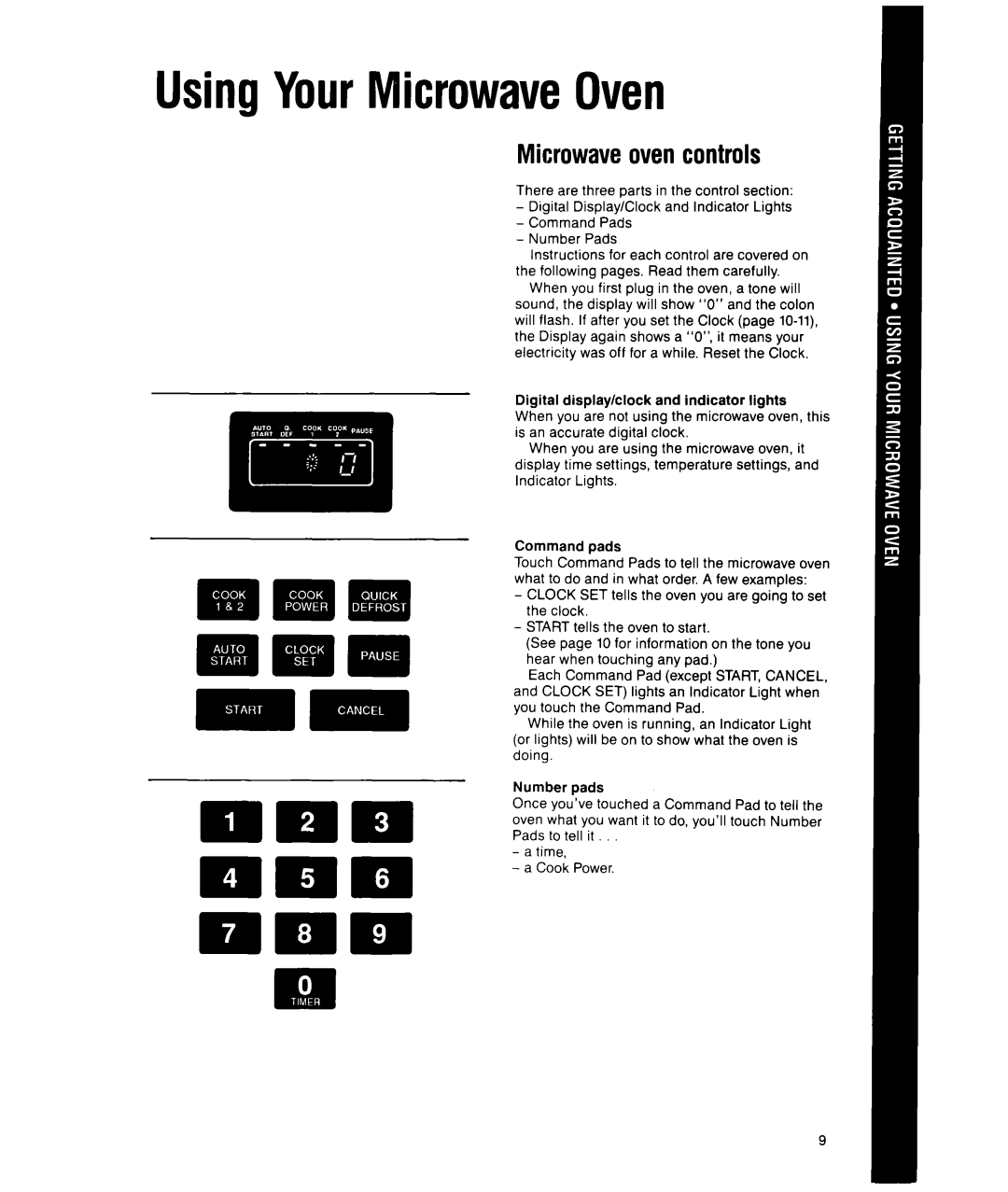 Whirlpool MS1451XWI, MS1650XW manual Using Your Microwave Oven, Odd Ddd, DDD EaI, Microwaveoven controls 