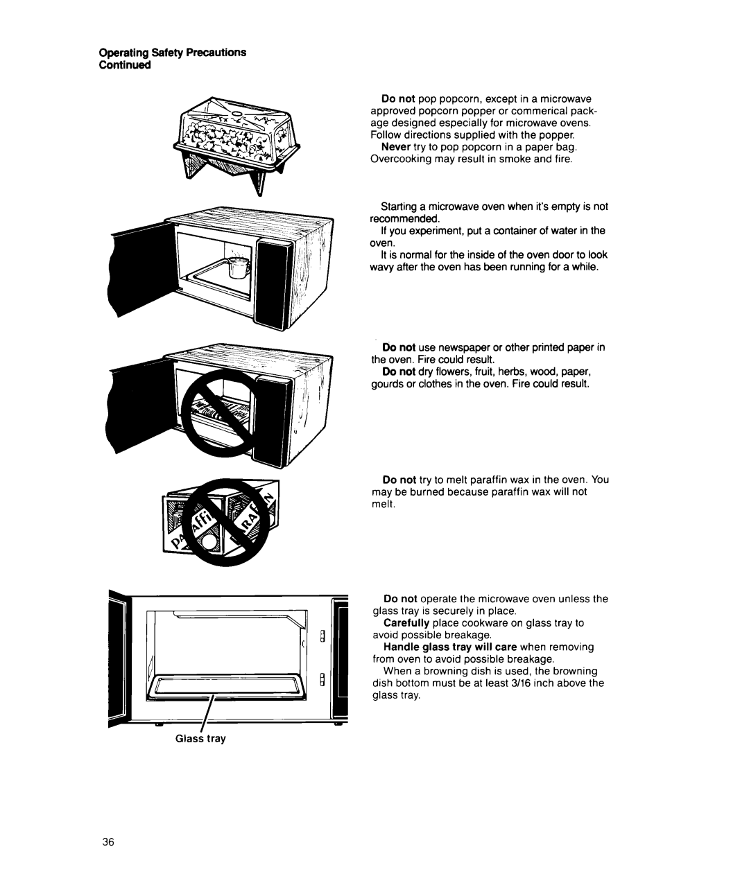 Whirlpool MS2100XW, MS2101XW manual Operating !Safety Precautions 