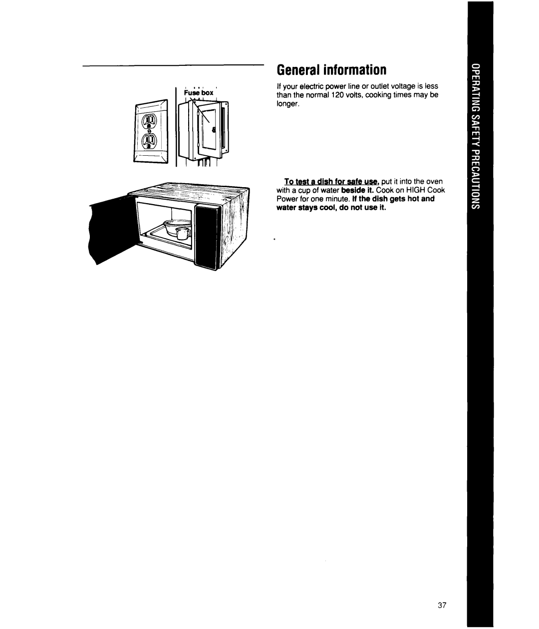 Whirlpool MS2101XW, MS2100XW manual General information 