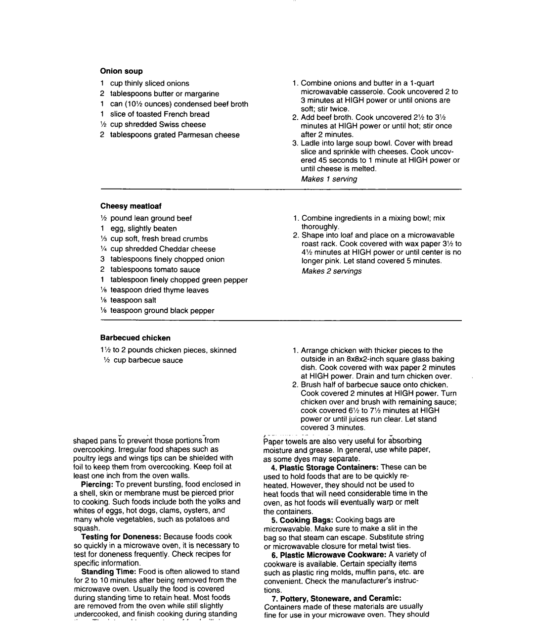 Whirlpool MS3080XB user manual Slice of toasted French bread % cup shredded Swiss cheese 